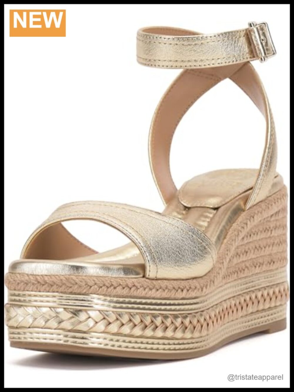 Leather Espadrille Wedge Sandals Ankle Strap Open Toe